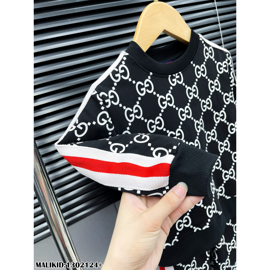 Bộ Quần Áo Bé Trai Dài Tay Phong Cách Thể Thao Kẻ Sọc Năng Động - Herokids