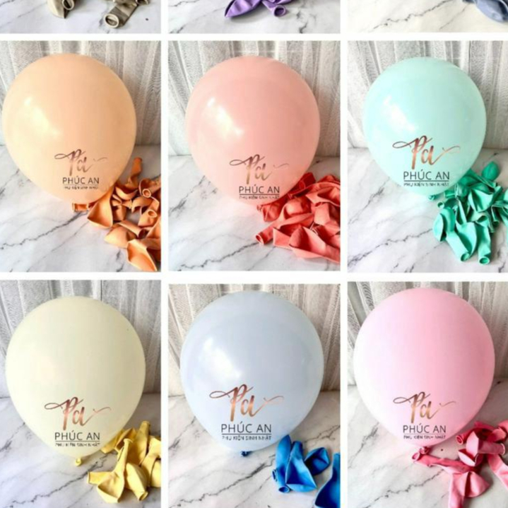 Set 10 bóng cao su pastel 10inch trang trí sinh nhật và tiệc