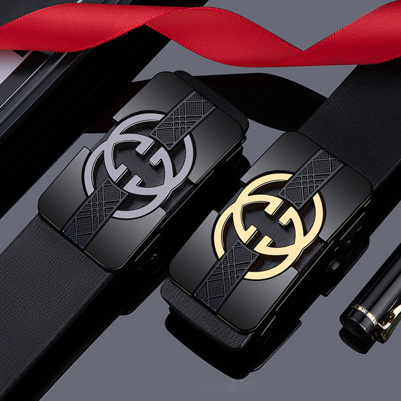 Thắt lưng nam da bò thật 2 lớp khóa hợp kim tự động, Dây lưng nam sang trọng cá tính TL351