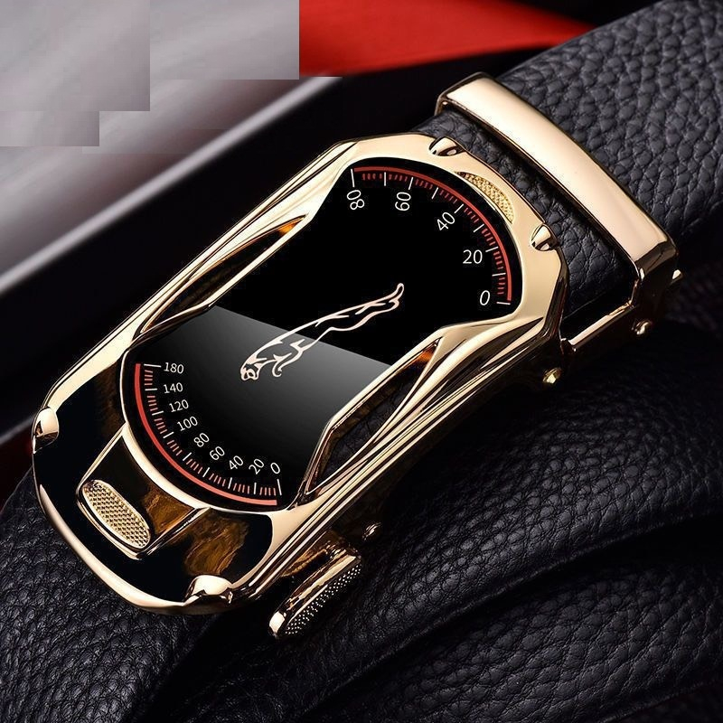 Thắt lưng nam da BÒ khóa tự động cao cấp nam tính, dây nịt da mặt chống gỉ New Ms79