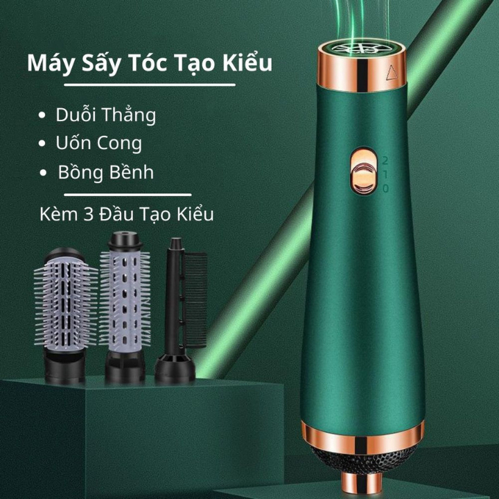 Máy Sấy Tóc Tạo Kiểu Đa Năng 4 IN 1-Máy Sấy Tóc 4 Trong 1 Uốn Duỗi Sấy Tạo Bồng Uốn Cụp Chuẩn Salon - Bảo Hành 12 Tháng