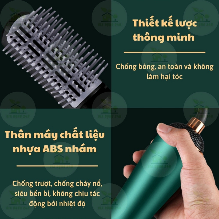Máy Sấy Tóc Tạo Kiểu Đa Năng 4 IN 1-Máy Sấy Tóc 4 Trong 1 Uốn Duỗi Sấy Tạo Bồng Uốn Cụp Chuẩn Salon - Bảo Hành 12 Tháng