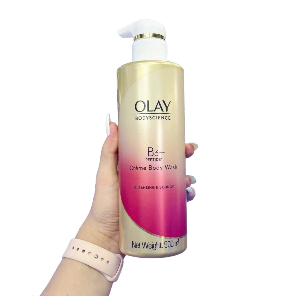 Sữa tắm trắng da dưỡng ẩm Olay Body Science B3 + Vitamin C , Peptide Creme Body Wash 500ml