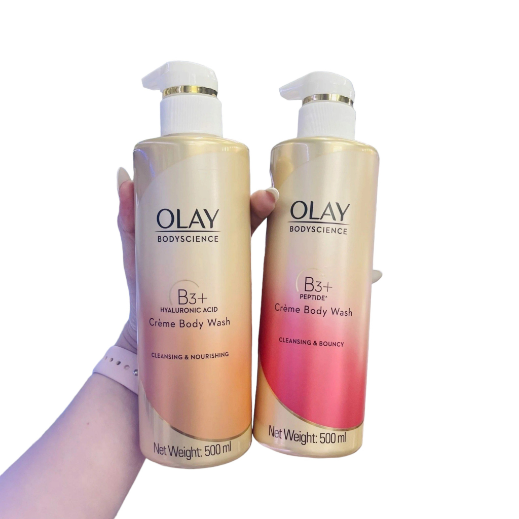 Sữa tắm trắng da dưỡng ẩm Olay Body Science B3 + Vitamin C , Peptide Creme Body Wash 500ml