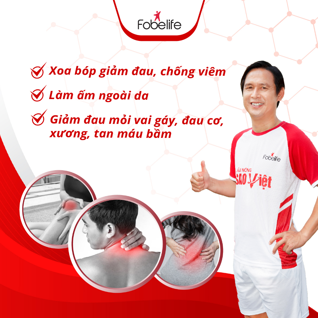 Dầu Nóng Sao Việt Fobelife Xoa Bóp Bong Gân, Đau Nhức Xương Khớp - Chai 60/100ml