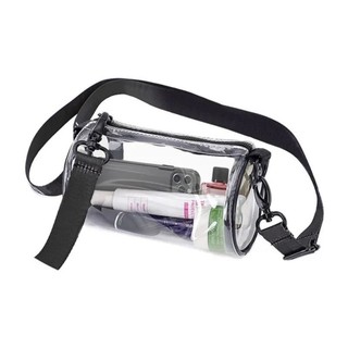 Túi đeo chéo tròn trong suốt kèm dây trang trí ph001 túi trong suốt mới 2023 túi tote đựng mỹ phẩm pvc trong suốt