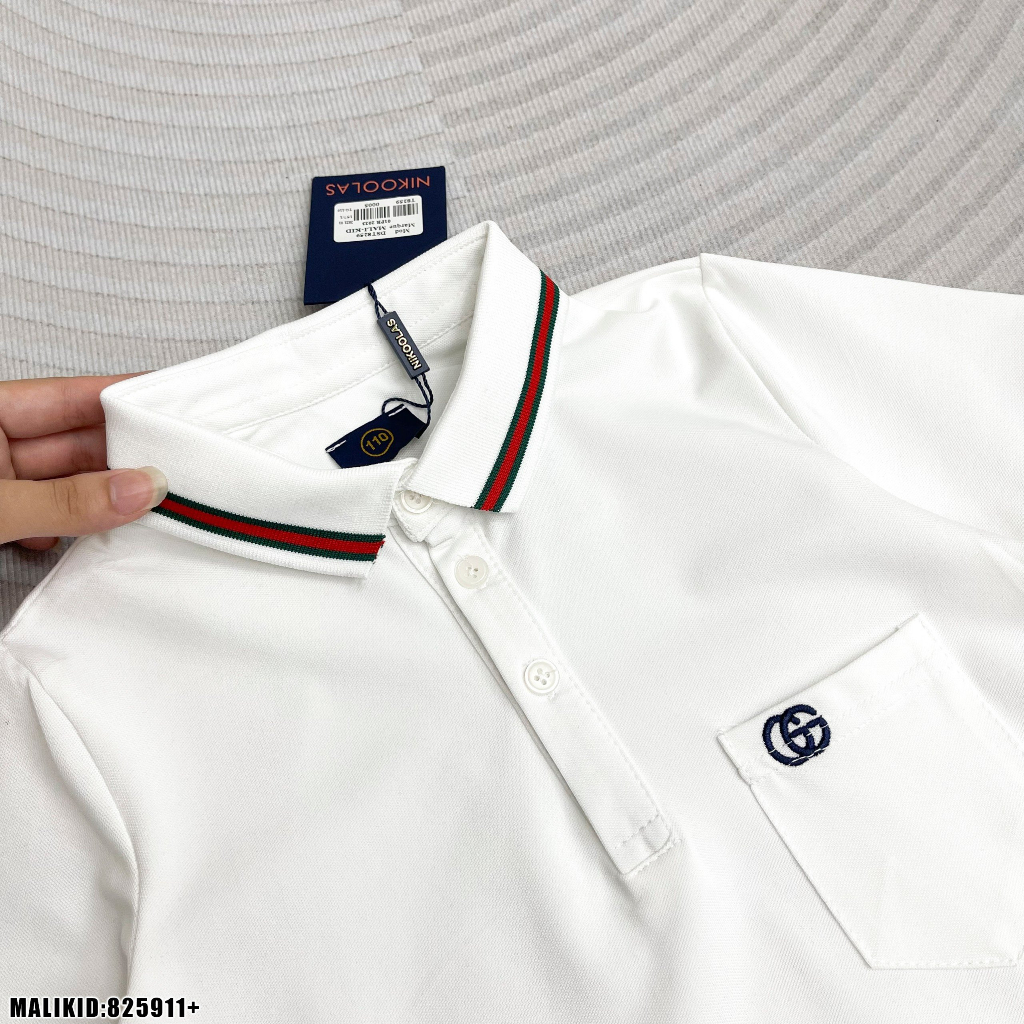 Áo Polo Ngắn Tay 3 Màu Đỏ, Đen, Trắng Phối Viền Cổ Chất Vải 100% Coton Thoáng Mát - Herokids