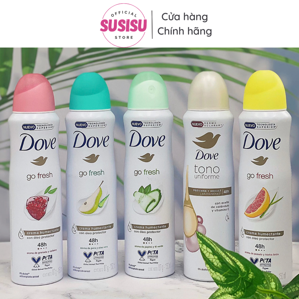 Xịt khử mùi toàn thân nữ DOVE 150ml (khử mùi toàn thân)