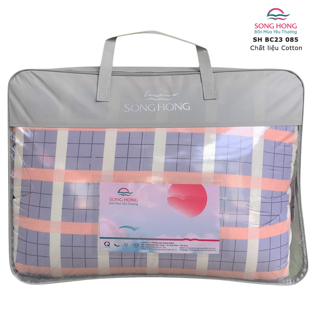 Chăn đông Sông Hồng 1m8*2m1 Chất Cotton Hàng chính hãng