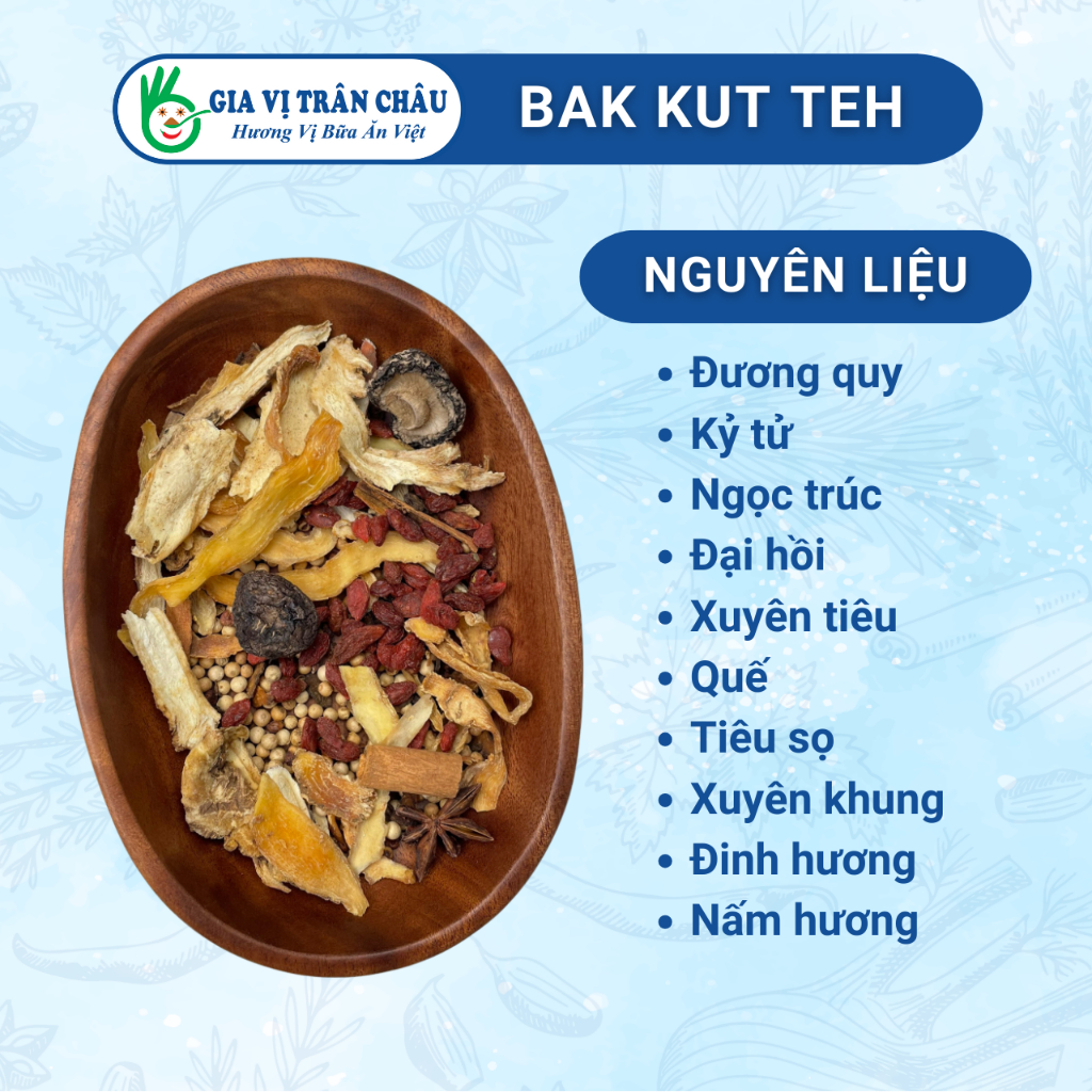 Gói Gia Vị Nấu Bak Kut Teh Trân Châu 50g Gói Hoàn Chỉnh Thành Phần Thảo Mộc Giúp Nấu Nhanh Món Súp Sườn Trà Singapore