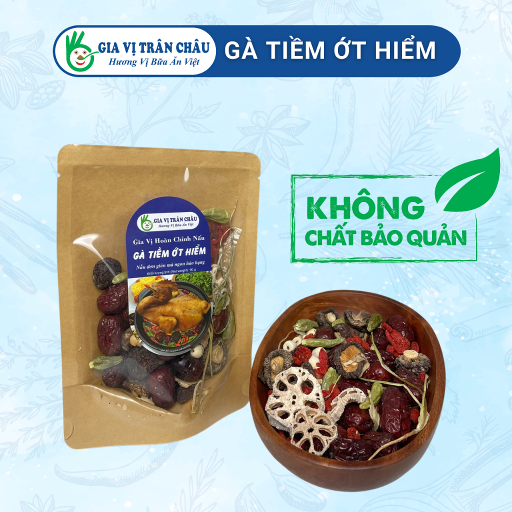 [COMBO DÊ-GÀ] Gói gia vị hoàn chỉnh nấu Gà tiềm ớt hiểm Trân Châu,90 và gói gia vị hoàn chỉnh lẩu dê bò