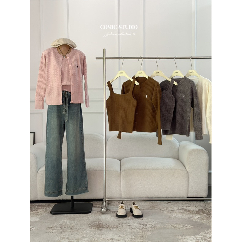 Set cadigan + áo dây COMIC