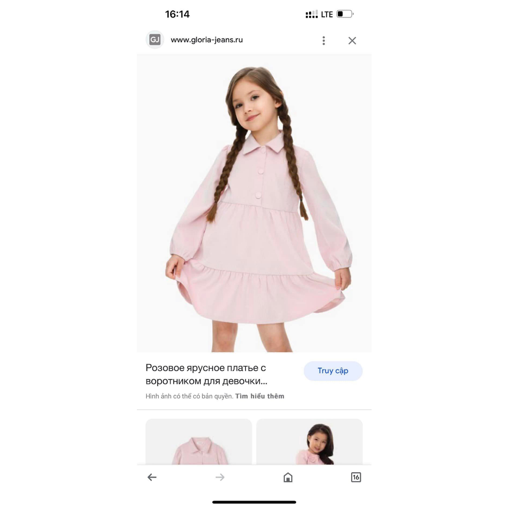 Váy nhung tăm polo GzJ bé gái