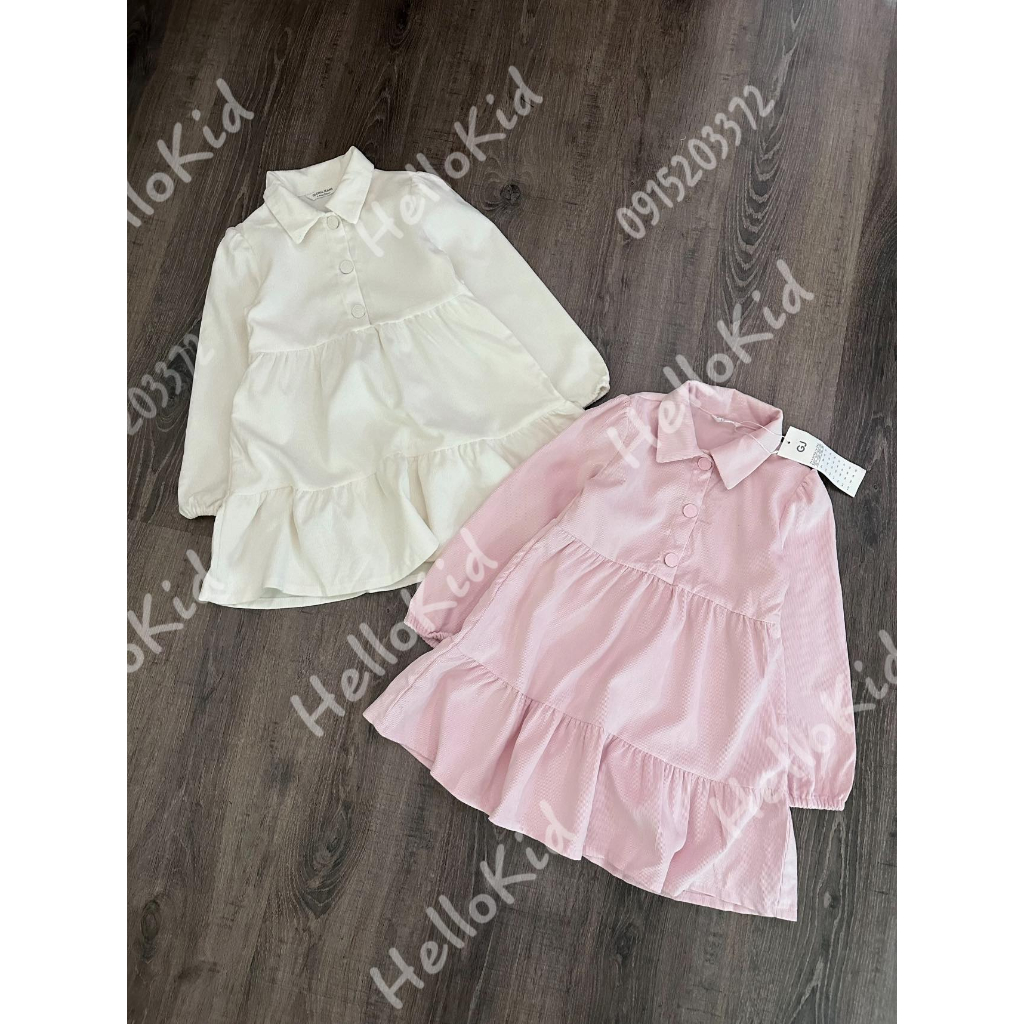 Váy nhung tăm polo GzJ bé gái