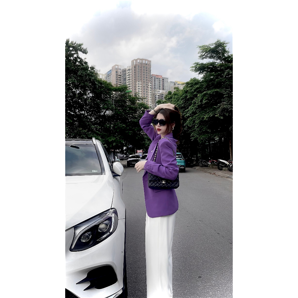 Áo vest MG tím, đen xuất dư Thời trang công sở Thuygiayvnxk