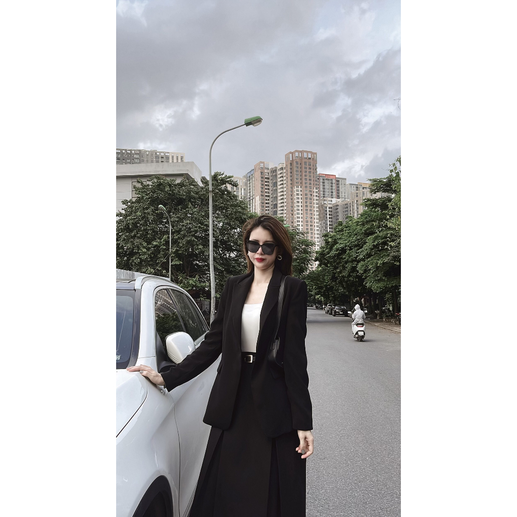 Áo vest MG tím, đen xuất dư Thời trang công sở Thuygiayvnxk