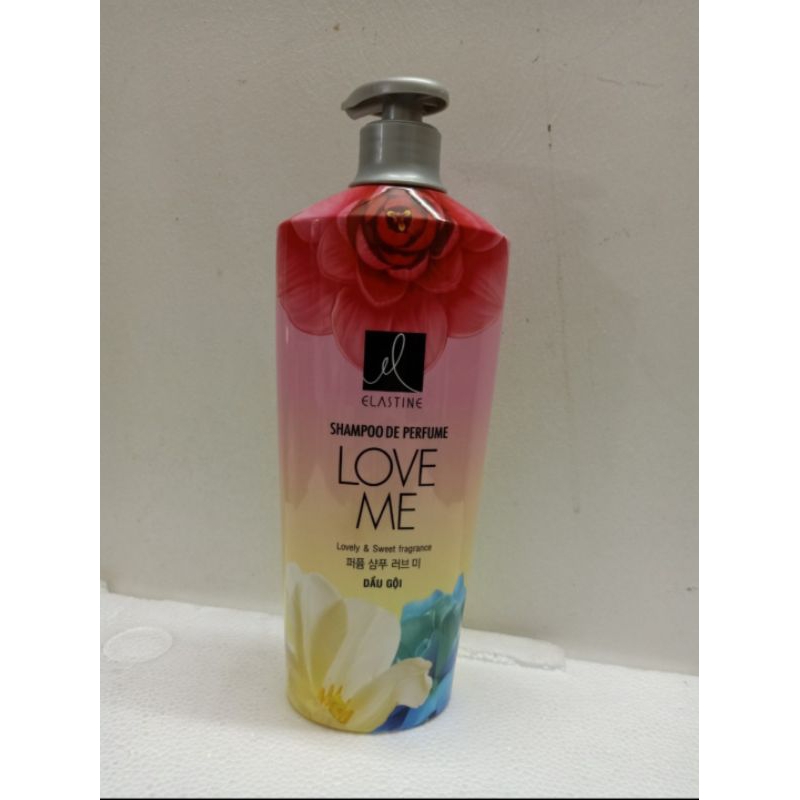 Dầu gội và kem xả Elastine De perfume hương nước hoa LoVe Me Hàn Quốc chai 600ml kèm quà tặng y hinh