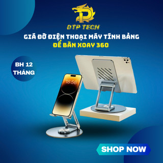 Giá đỡ điện thoại máy tính bảng,đế để bàn xoay 360 độ được làm từ hợp kim nhôm chắc chắn,thiết kế gập gọn Wekome WA-S101