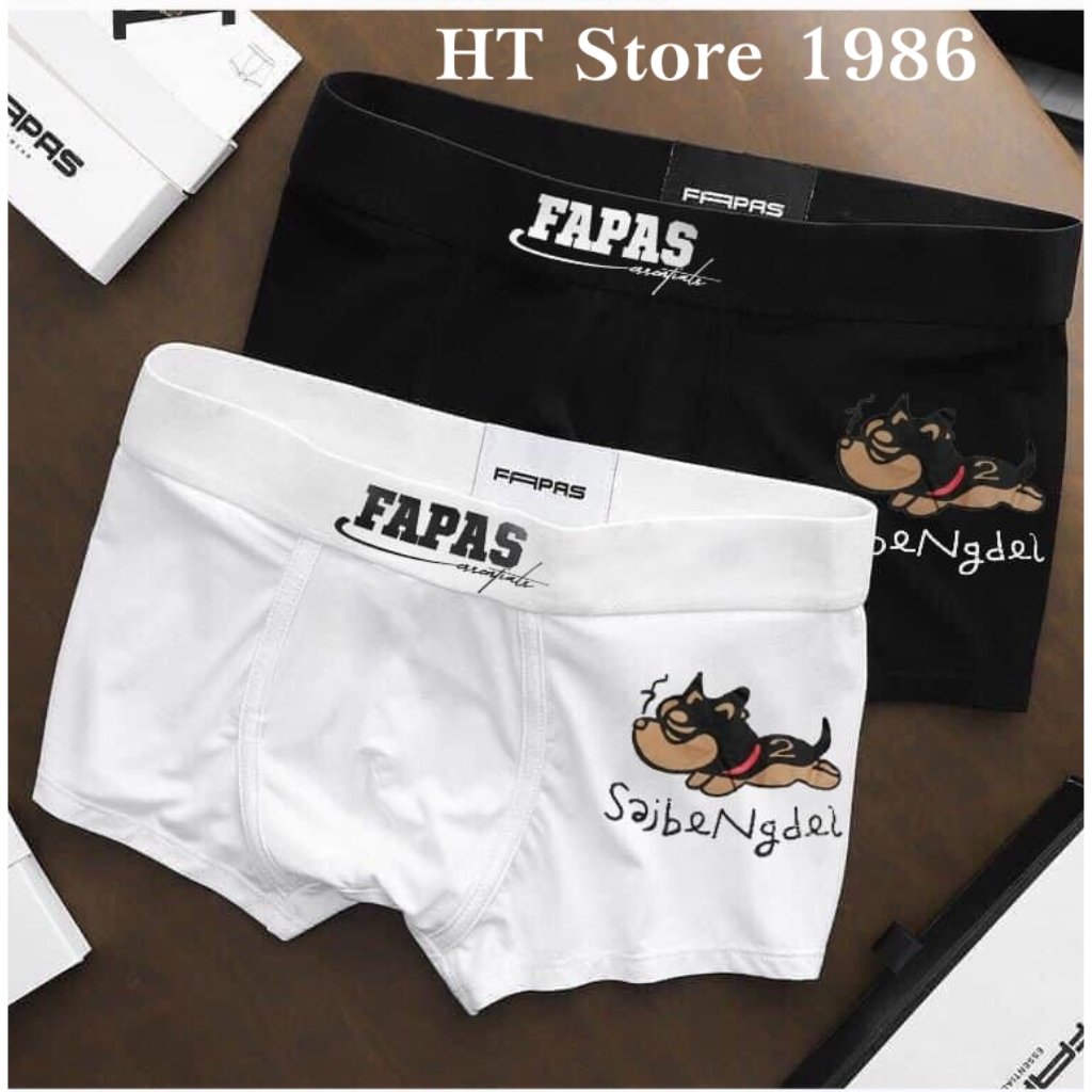 Quần lót nam thun lạnh dáng boxer, sịp đùi nam Fapas co giãn 4 chiều, 2 lớp kháng khuẩn, HT store 1986