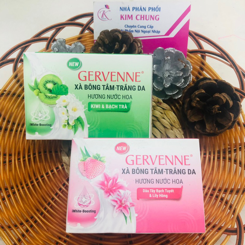 Cục xà bông tắm trắng da hương nước hoa GEVENNE 90g