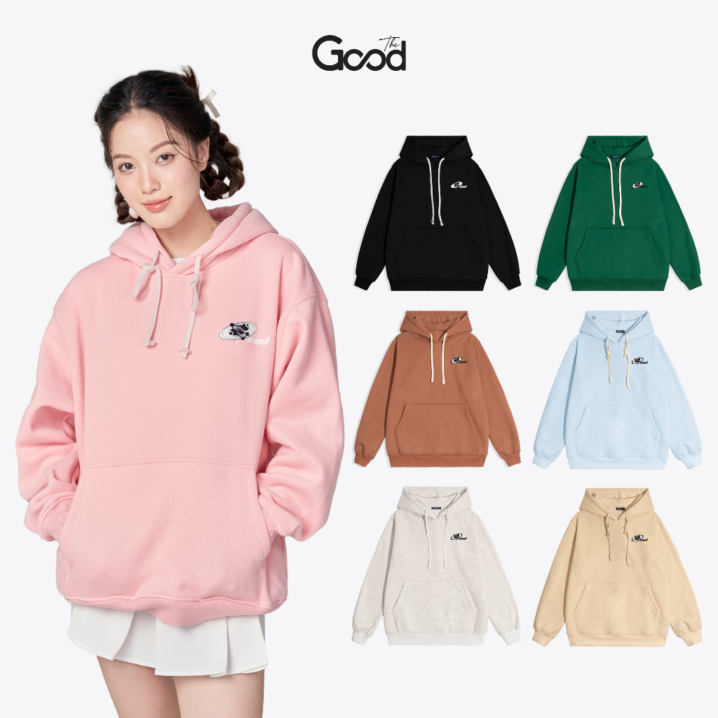 [Mã FATREND2810 giảm đến 30k tối đa 99k] Áo Hoodie THE GOOD Curtis, Áo Hoodie Nỉ Bông Unisex Form Rộng Basic