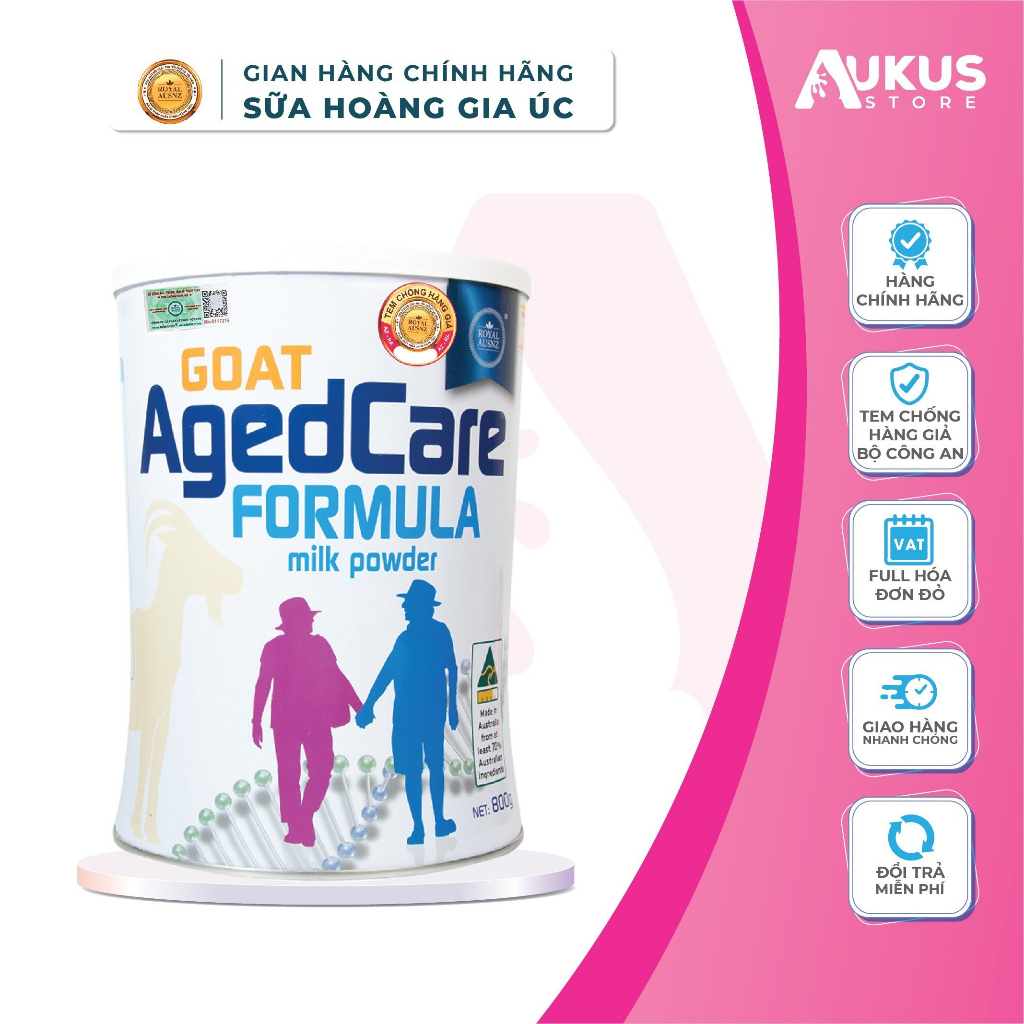 Sữa Hoàng Gia Giảm Nguy Cơ Loãng Xương Cho Người Trên 40 Tuổi Goat Agedcare Formula ROYAL AUSNZ 800g
