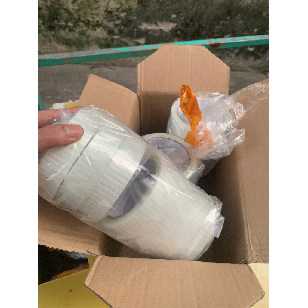 Băng Dính Sợi Thủy Tinh Caro Sọc đôi 2.5cm x 25m, 5cm x 25m