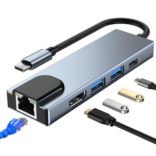 Hub type c và hub usb 3.0 - cổng chuyển đổi hub usb type-c - usb 3.0 to hdmi,usb 3.0,sd,tf,rj45,pd type-c cho laptop táo