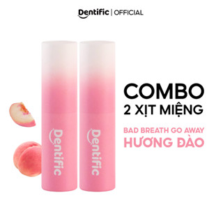 Combo 2 xịt thơm miệng hương đào Bad Breath Go Away Dentific