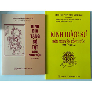 Sách - Combo Kinh Địa Tạng Bồ Tát Bổn Nguyện và Kinh Dược Sư Bổn Nguyện Công Đức ( tặng Tờ Kinh Khấn Nguyện Hàng Ngày)