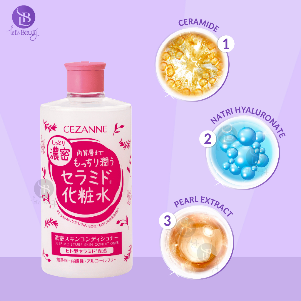 Nước hoa hồng Cezanne Deep Moisture Skin Conditioner Nhật Bản dưỡng ẩm chuyên sâu, chống lão hóa 410ml | BigBuy360 - bigbuy360.vn