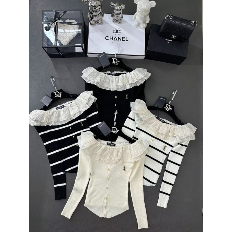 Áo len YSL cổ bèo