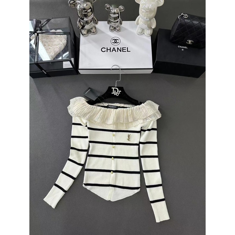 Áo len YSL cổ bèo