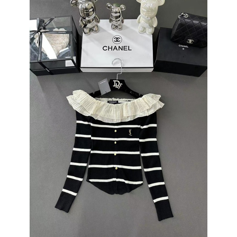 Áo len YSL cổ bèo