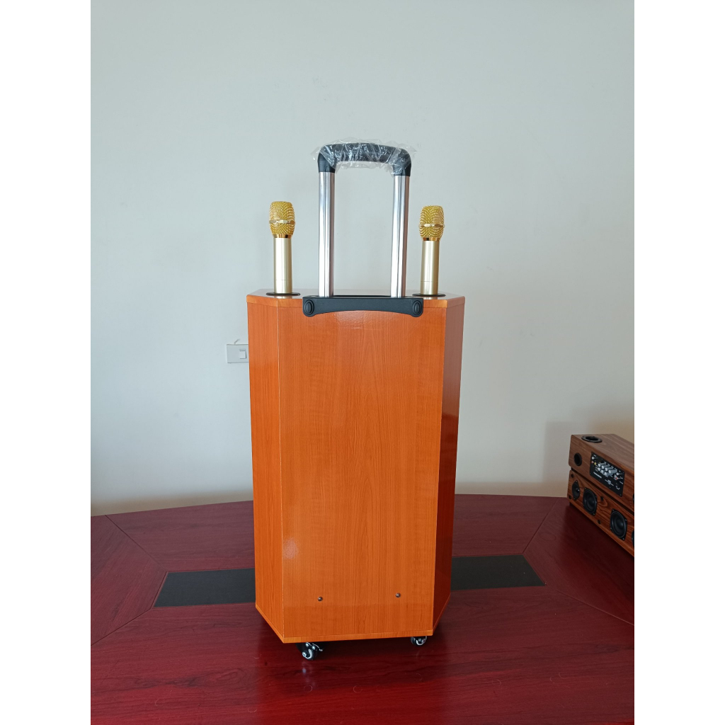 Loa kéo Karaoke Bluetooth ontekco 1202: Bass 30,  kèm 2 micro GOLD không dây chống hú cao cấp loa karaoke hát hay nhẹ