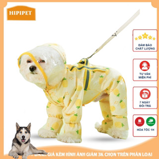 Áo mưa cho chó Hipipet chống thấm nước dễ thương  2 lớp có viền phản quang