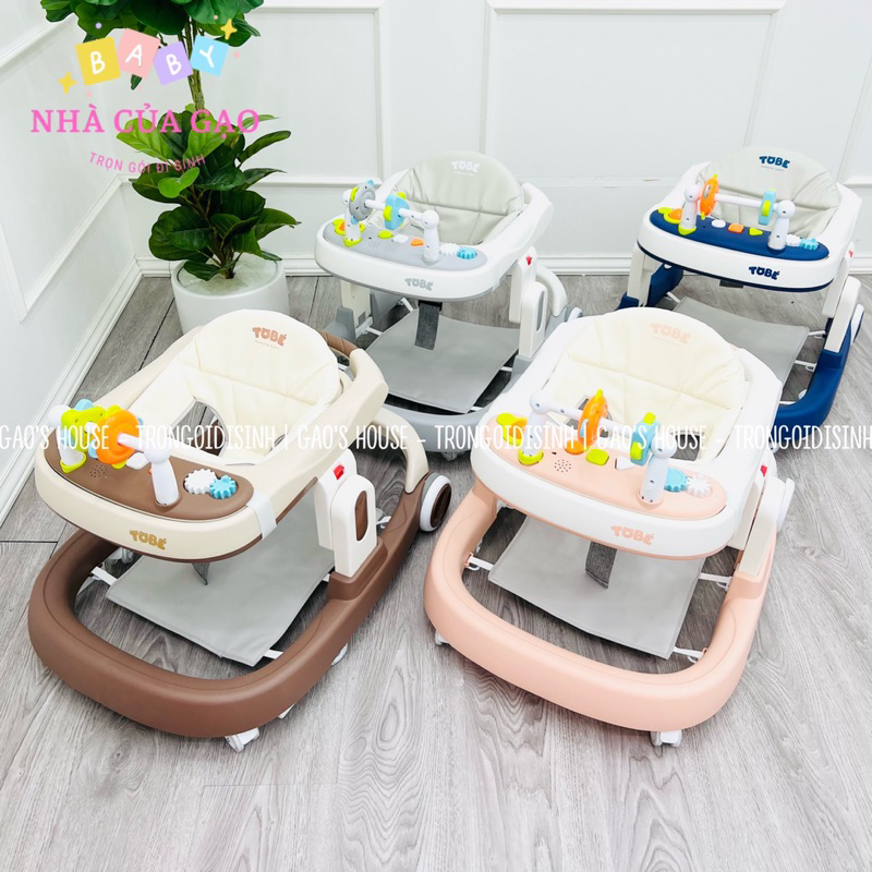 Xe tập đi tập đứng Nica 2.0 new 3 trong 1 có bàn ăn dặm kèm đồ chơi phát nhạc an toàn cho bé