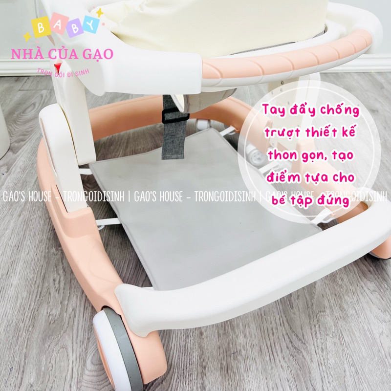 Xe tập đi tập đứng Nica 2.0 new 3 trong 1 có bàn ăn dặm kèm đồ chơi phát nhạc an toàn cho bé