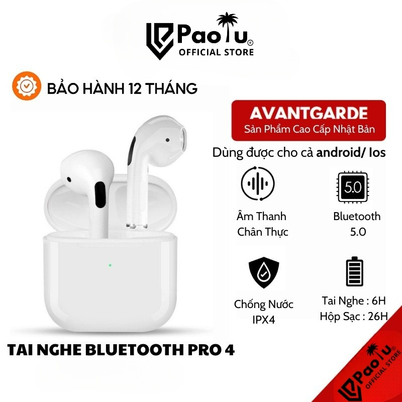 Tai nghe Bluetooth Nhét Tai Không Dây TWS Air Pro 4 Chống Tiếng Ồn Có Micro Cho IOS Xiaomi Android Bảo Hành 1 1 - Paolu