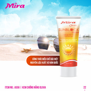 Kem Chống Nắng OLIVIA MIRA Sun Cream A556 (60ml)