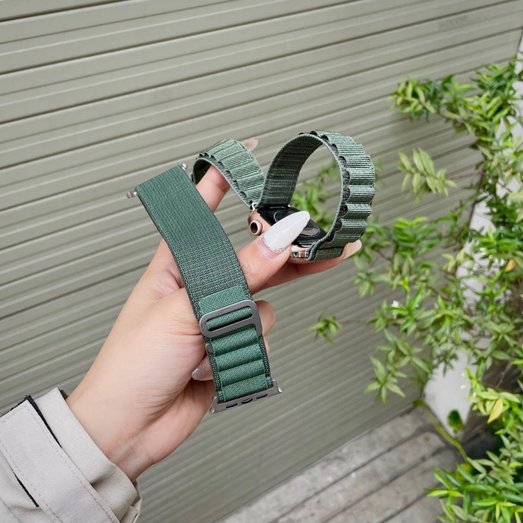 Dây vải nylon khóa gài Alpine loop cho Đồng hồ thông minh 49mm 45mm 44mm 42mm 41mm 40mm 38mm