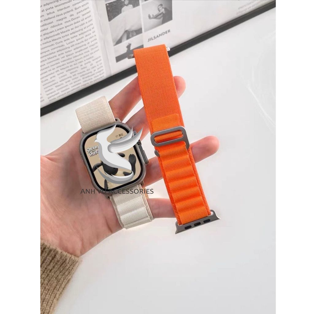 Dây vải nylon khóa gài Alpine loop cho Đồng hồ thông minh 49mm 45mm 44mm 42mm 41mm 40mm 38mm