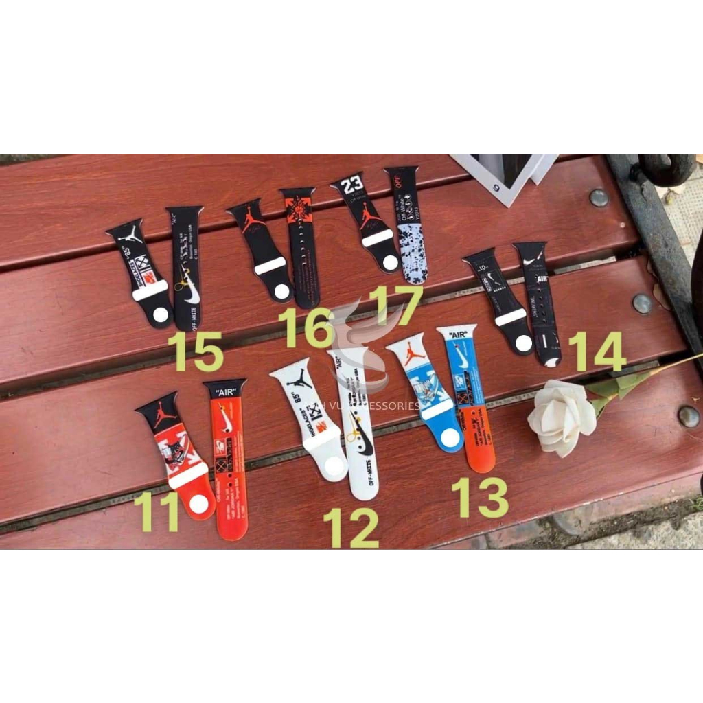 Dây Silicon họa tiết độc mới lạ cho Đồng hồ A.W 49mm 45mm 44mm 42mm 41mm 40mm 38mm