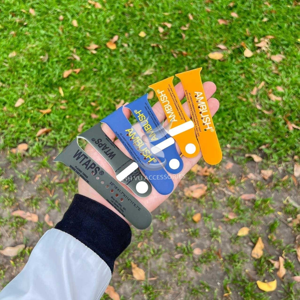 Dây Silicon họa tiết độc mới lạ cho Đồng hồ A.W 49mm 45mm 44mm 42mm 41mm 40mm 38mm