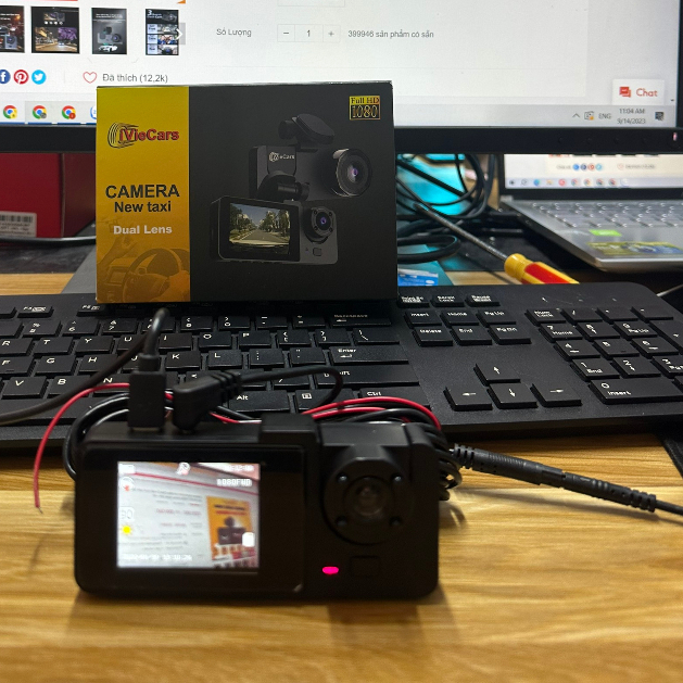 Camera hành trình ô tô New Taxi Wifi 3 mắt hình ảnh đảo chiều ghi hình tốc độ cao full HD 1080p hồng ngoại siêu nét