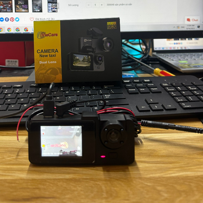 Camera hành trình ô tô New Taxi Wifi 3 mắt hình ảnh đảo chiều ghi hình tốc độ cao full HD 1080p hồng ngoại siêu nét