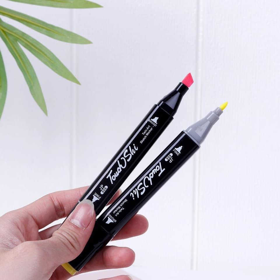 Bút màu dạ marker 48 80 cây màu Touch tặng kèm túi