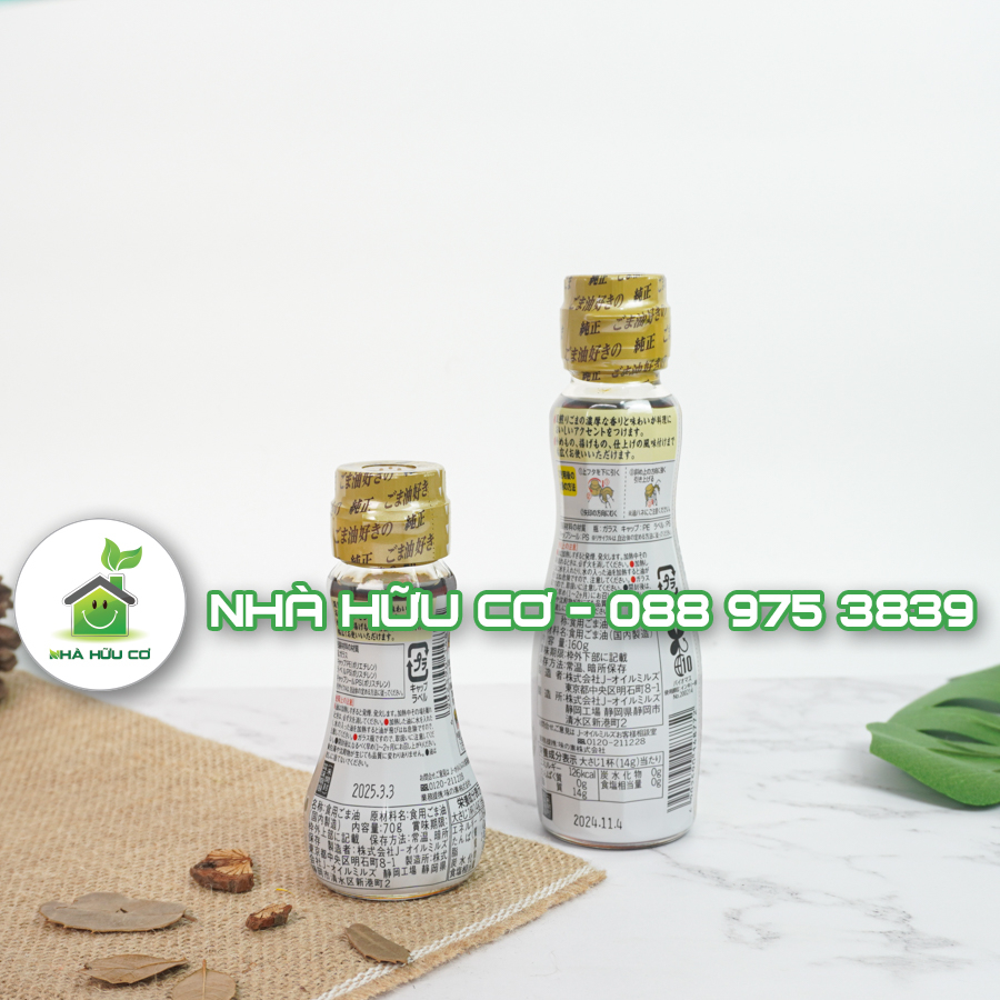 Dầu mè nguyên chất Ajinomoto cho bé ăn dặm Nhật Bản 70g và 160g - Date: 4/2025 - Nhà hữu cơ