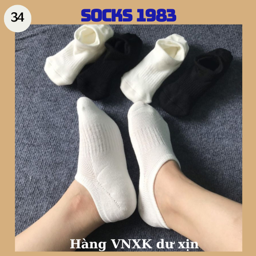(HÀNG XUẤT) Tất hài lười tất hài Vớ lười Uni thông hơi cổ lười mềm mại có silicon hàng VN xuất dư CH socks 1983
