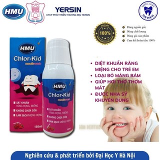 Nước súc miệng sát khuẩn trẻ em HMU Chlor-kid